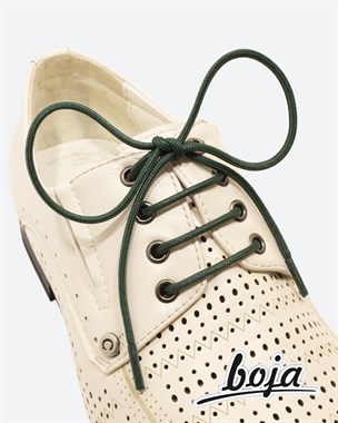 Шнурки для обуви BOJA (LUX), для туфель зеленые темные; круглые; тонкие 2 мм; 80 см, НЕ эластичные; НЕ резиновые; НЕ силиконовые; БЕЗ фиксаторов
