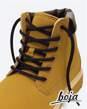 Шнурки для обуви BOJA (LUX), круглые, синие темные, 150 см, для берцев; ботинок; бутсов, НЕ эластичные; НЕ резиновые; НЕ силиконовые; БЕЗ фиксаторов