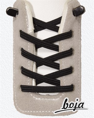Шнурки для обуви BOJA (LUX), плоские, эластичные, 100 см, черные