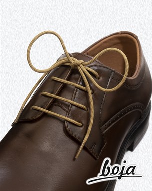 Шнурки для обуви BOJA (ЭКО), для туфель бежевые; круглые; тонкие 2 мм; 70 см, НЕ эластичные; НЕ резиновые; НЕ силиконовые; БЕЗ фиксаторов