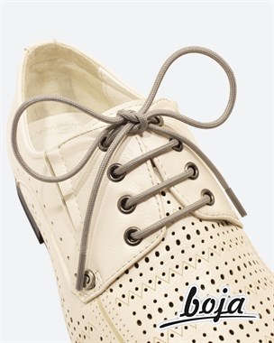 Шнурки для обуви BOJA (LUX), для туфель серые светлые; круглые; тонкие 2 мм; 70 см, НЕ эластичные; НЕ резиновые; НЕ силиконовые; БЕЗ фиксаторов