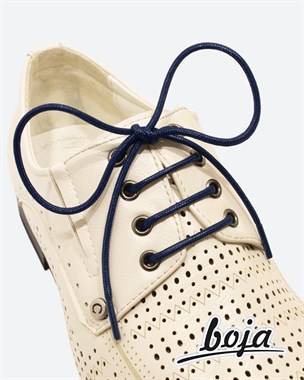 Шнурки для обуви BOJA (LUX), для туфель синие темные; круглые; тонкие 2 мм; 70 см, НЕ эластичные; НЕ резиновые; НЕ силиконовые; БЕЗ фиксаторов
